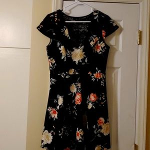 Black floral dress